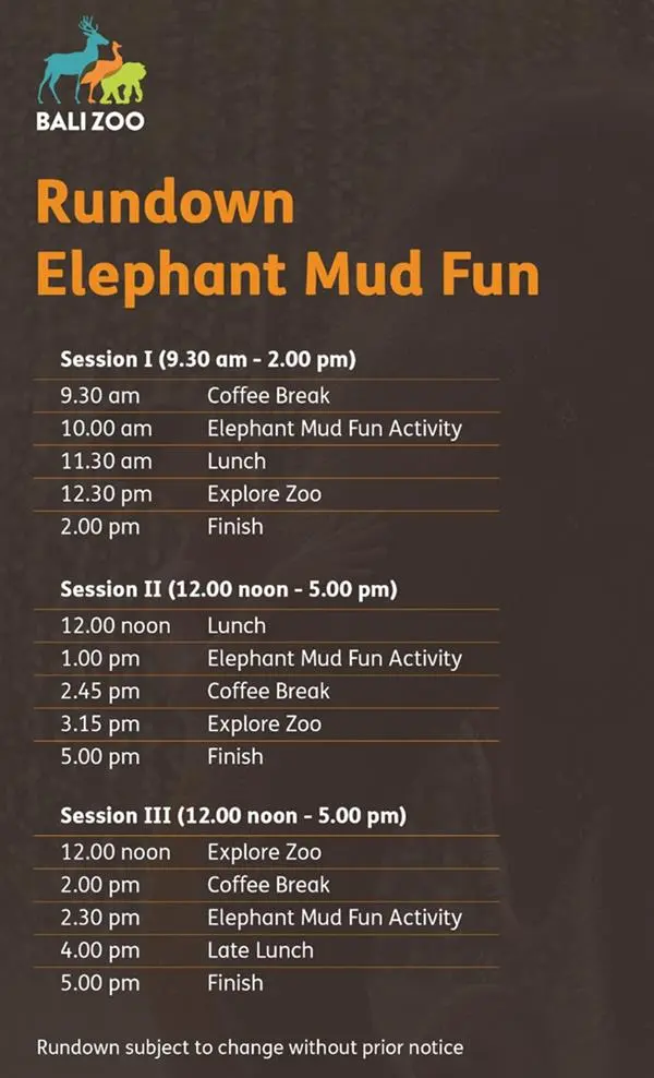 Amazing Bali Zoo Elephant Mud Fun 10